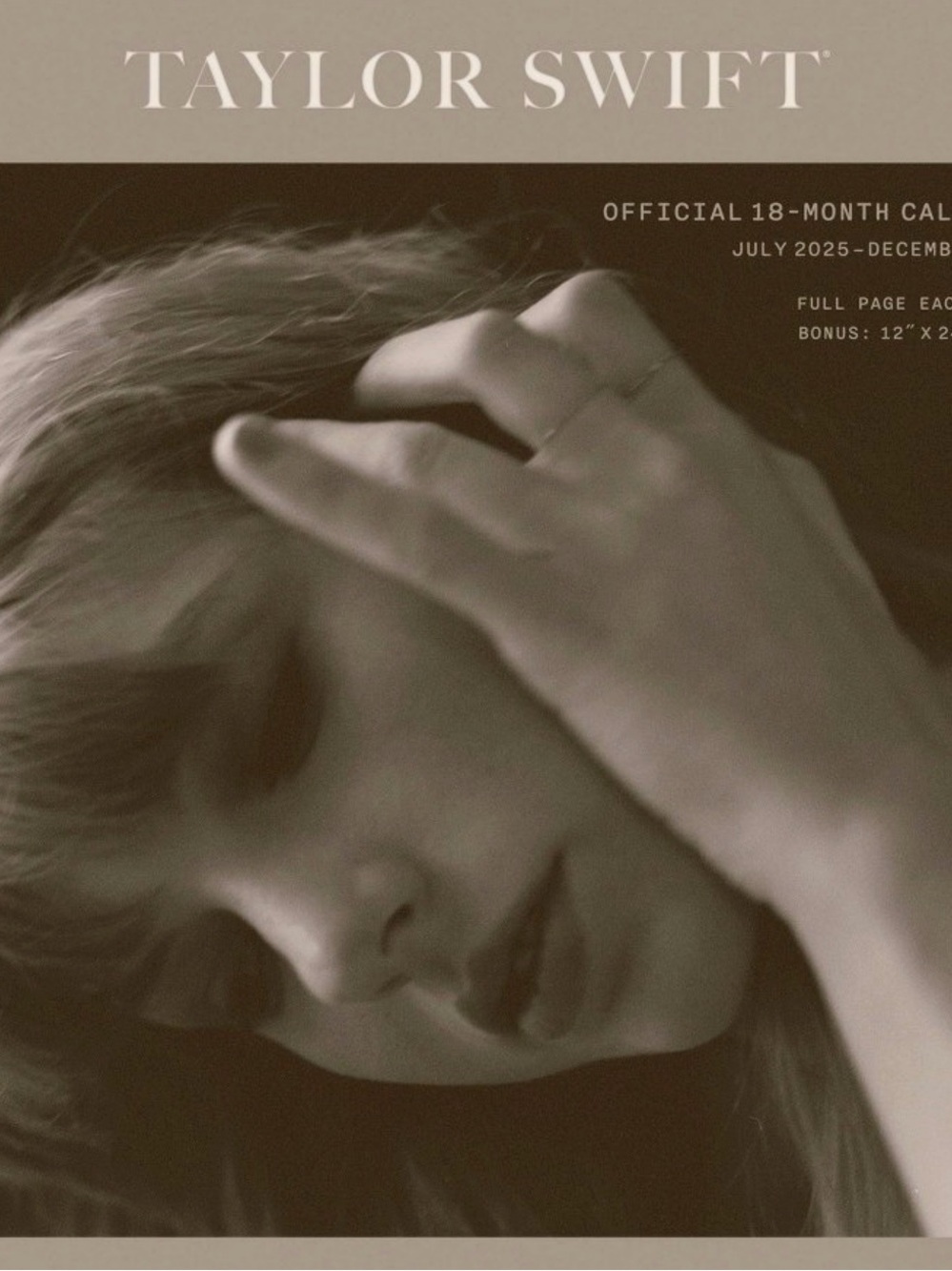 Taylor Swift Calendar -18 month calendar